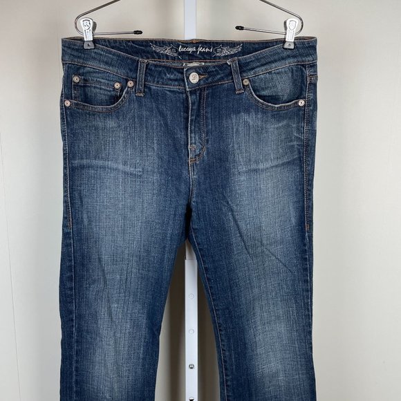 Lucaya Jeans Western Cowgirl Boot Cut Stretch Denim Womens 35 Waist‎ Size 17 - Picture 2 of 8